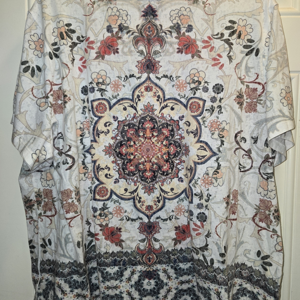 Laura Scott Medallion Pullover Top - SZ. 3X - Picture 5 of 7